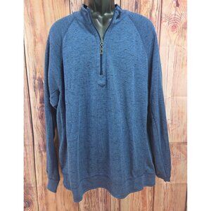 Tommy Bahama Mens Reversible Blue Pullover Jacket XL Cotton Blend NWOT